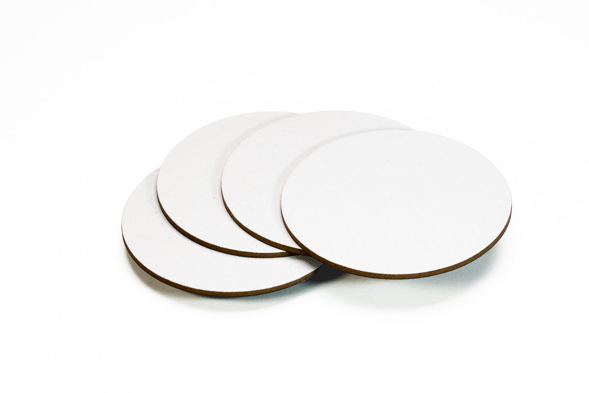 Magnetisk lærrede 4stk. rund diam. 10cm
